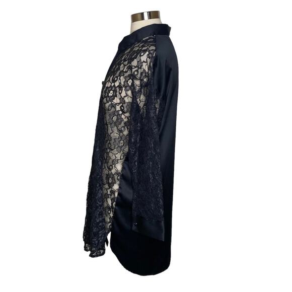 Vintage Victoria's Secret Gold Label Lace Button Up Shirt Dress Women's Small - Picture 3 of 10